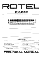 Rotel RX-802 - Technical manual 